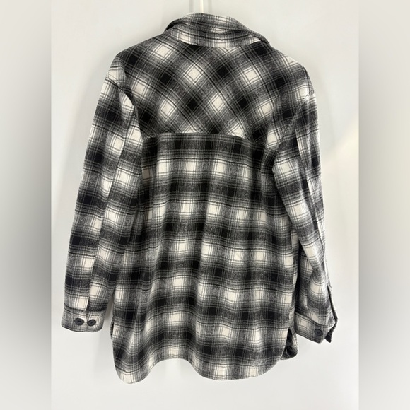 Thread and Supply Black Plaid Button-Up Jacket- Lined - Picture 3 of 7